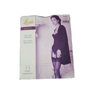 Rare Levante Vanessa Silky Soft Stockings 15 Denier Sexy Knee Highs Tall 3 Black
